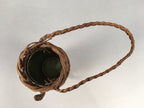 Japanese Vine Basket Flower Vase Vtg Ikebana Arrangement Kado Hanging B149