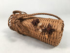 Japanese Vine Basket Flower Vase Vtg Ikebana Arrangement Kado Hanging B149
