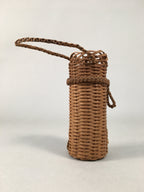 Japanese Vine Basket Flower Vase Vtg Ikebana Arrangement Kado Hanging B149