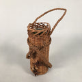 Japanese Vine Basket Flower Vase Vtg Ikebana Arrangement Kado Hanging B149