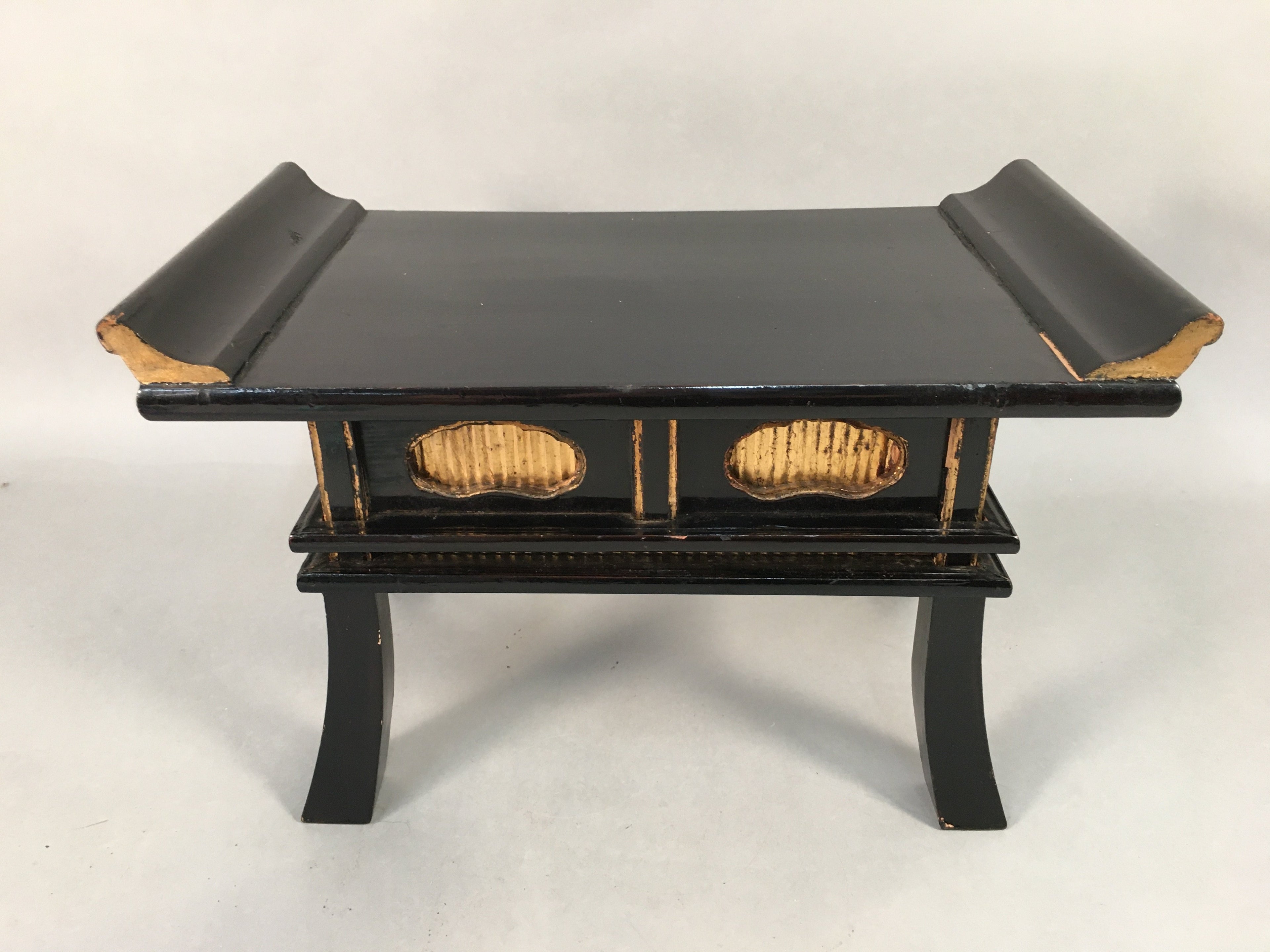 Japanese Vng Buddhist Altar Fitting Offering Table Black Kyozukue BU383