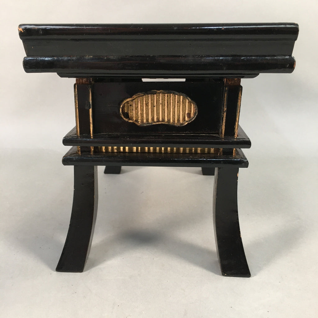 Japanese Vng Buddhist Altar Fitting Offering Table Black Kyozukue BU383