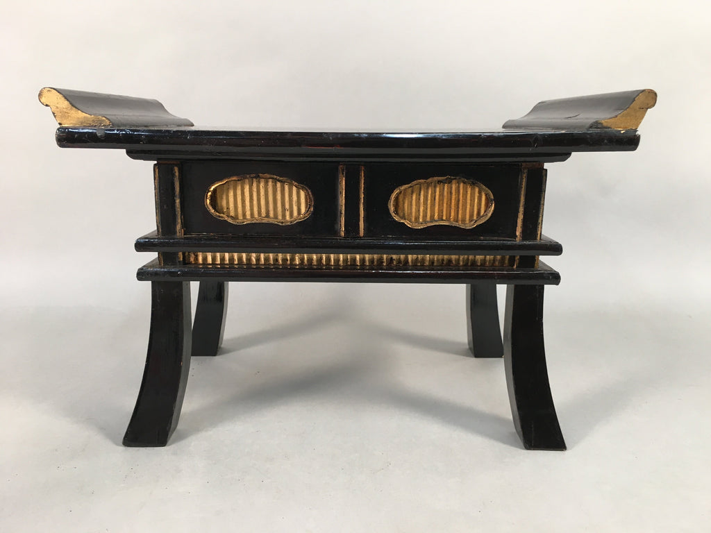 Japanese Vng Buddhist Altar Fitting Offering Table Black Kyozukue BU383