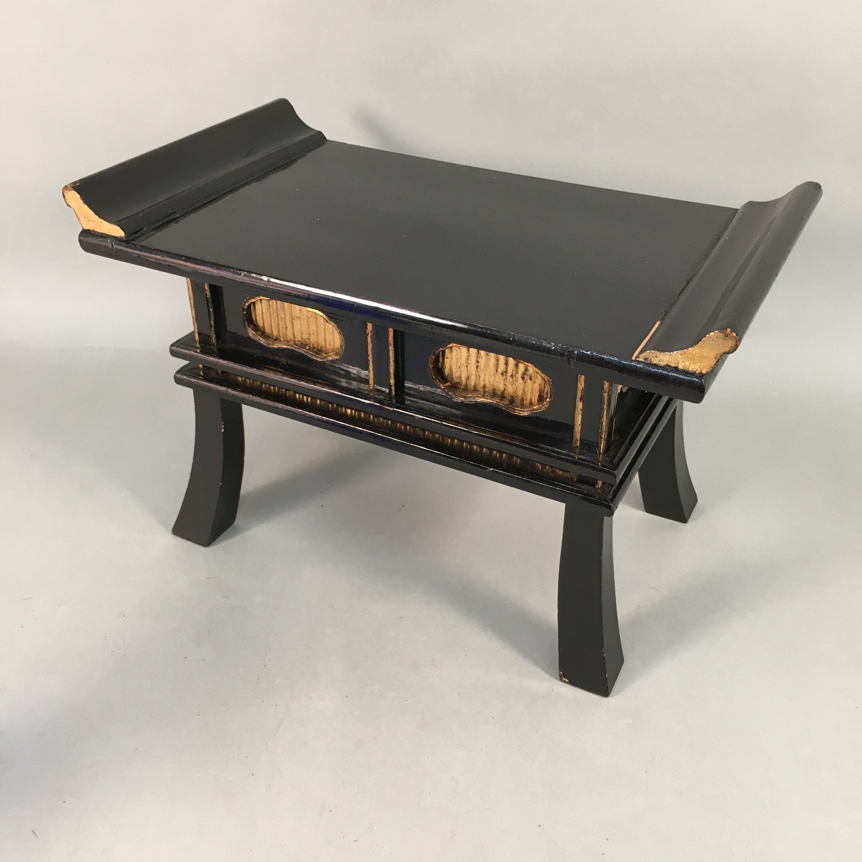 Japanese Vng Buddhist Altar Fitting Offering Table Black Kyozukue BU383