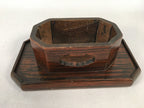 Japanese Vng Buddhist Altar Fitting Offering Table Brown Ceremony BU388