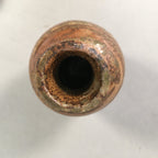 Japanese Vtg Ceramic Sake Bottle Cups Set Pottery Brown Glaze Tokkuri TS260
