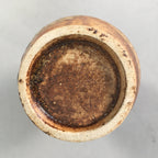 Japanese Vtg Ceramic Sake Bottle Cups Set Pottery Brown Glaze Tokkuri TS260