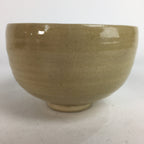 Japanese Vtg Ceramic Tea Ceremony Bowl Chawan Brown Pottery Crane GTB730