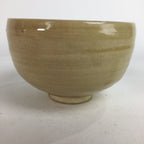 Japanese Vtg Ceramic Tea Ceremony Bowl Chawan Brown Pottery Crane GTB730