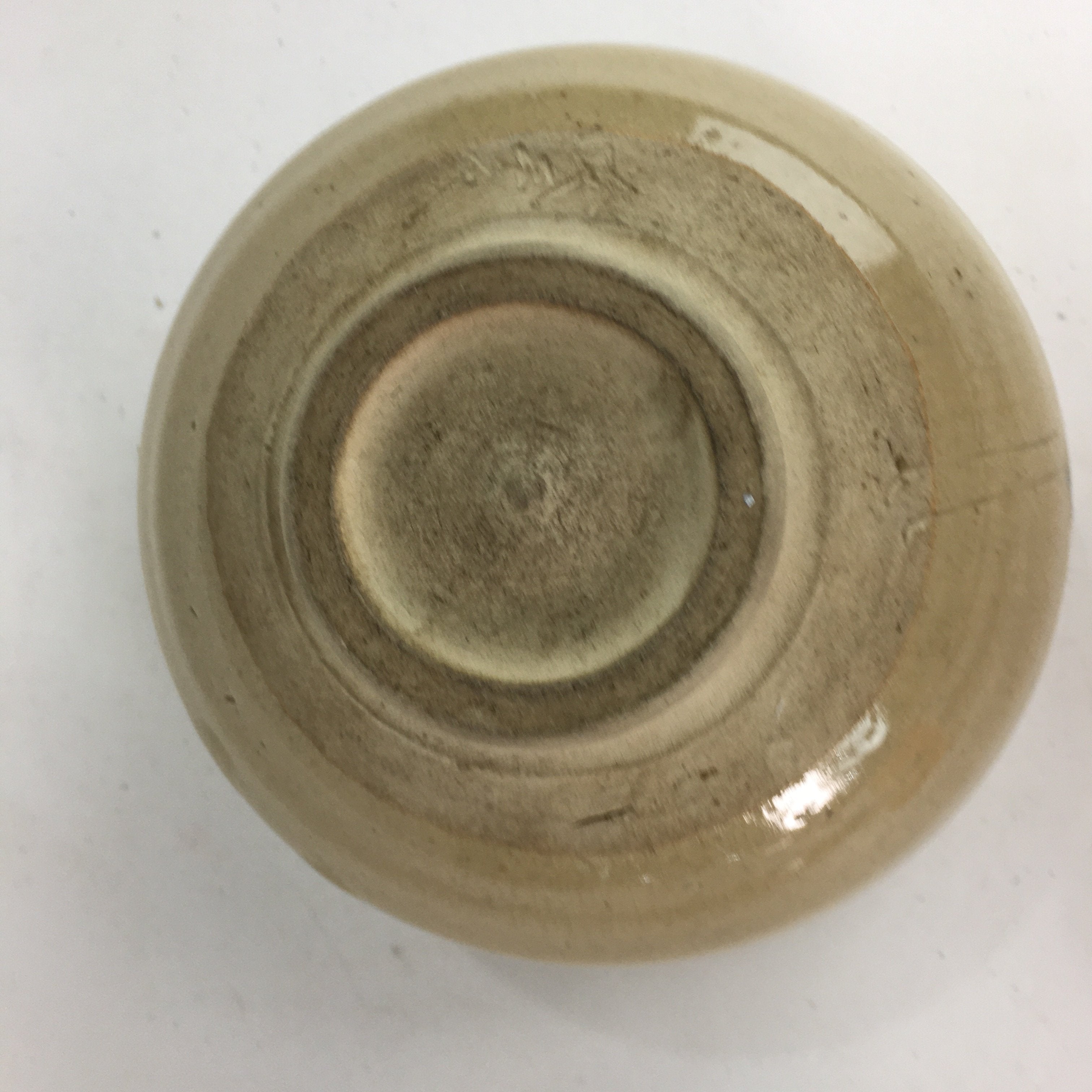 Japanese Vtg Ceramic Tea Ceremony Bowl Chawan Brown Pottery Crane GTB730
