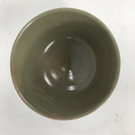 Japanese Vtg Ceramic Tea Ceremony Bowl Chawan Brown Pottery Crane GTB737