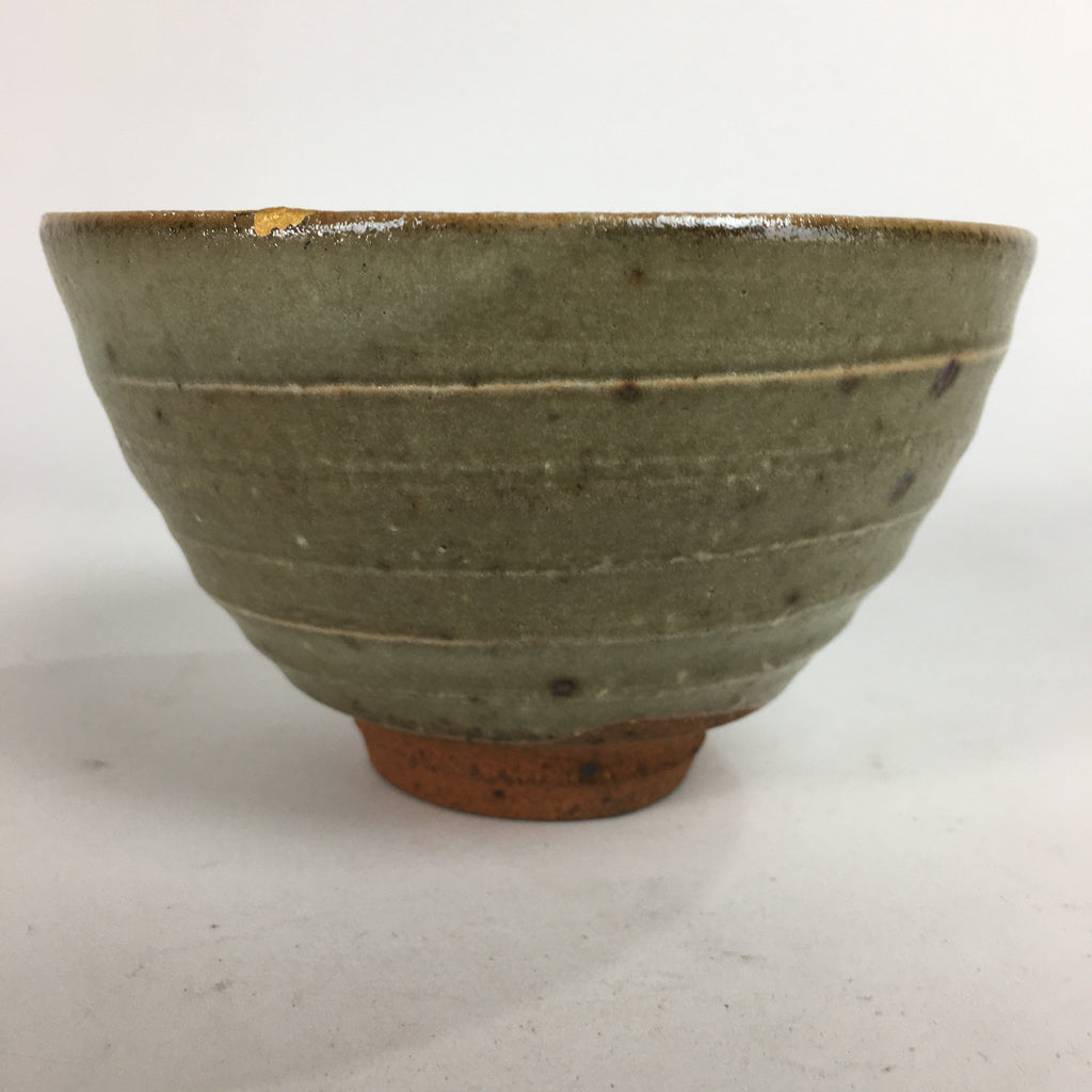 Japanese Vtg Ceramic Tea Ceremony Bowl Chawan Brown Pottery Kintsugi GTB714
