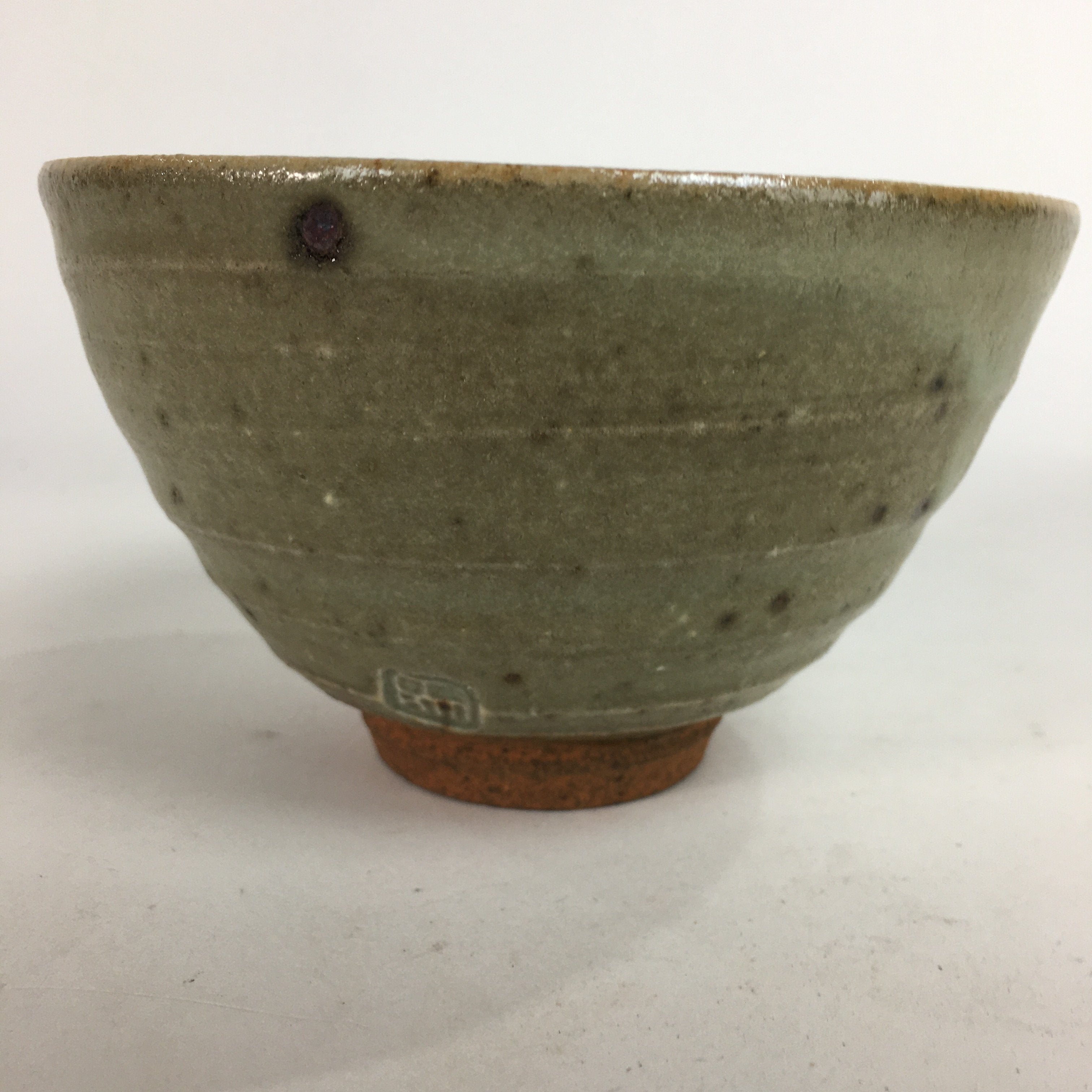 Japanese Vtg Ceramic Tea Ceremony Bowl Chawan Brown Pottery Kintsugi GTB714