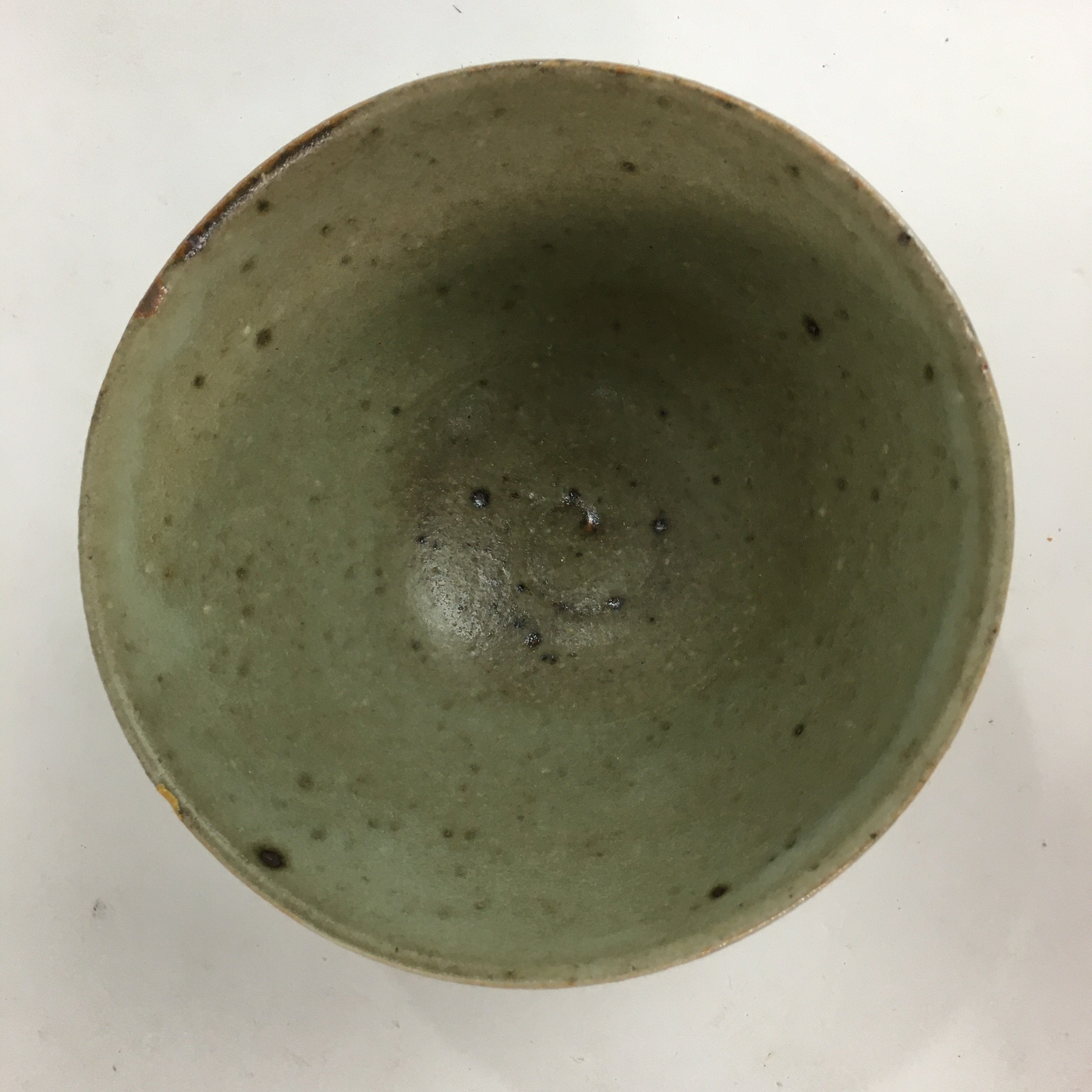Japanese Vtg Ceramic Tea Ceremony Bowl Chawan Brown Pottery Kintsugi GTB721