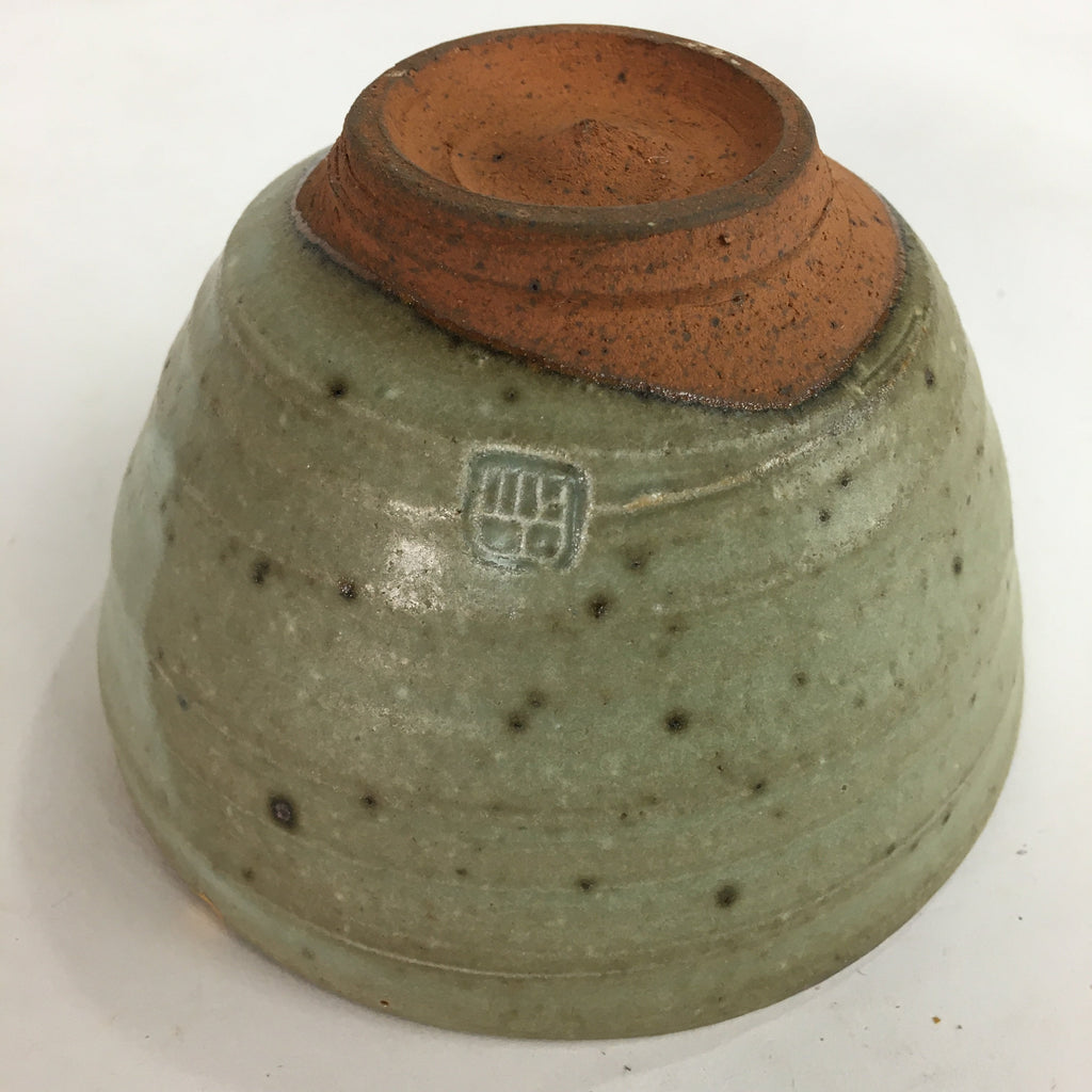 Japanese Vtg Ceramic Tea Ceremony Bowl Chawan Brown Pottery Kintsugi GTB721