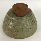 Japanese Vtg Ceramic Tea Ceremony Bowl Chawan Brown Striped Pattern Pottery GTB7