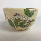 Japanese Vtg Ceramic Tea Ceremony Bowl Chawan Pottery Hydrangea GTB727