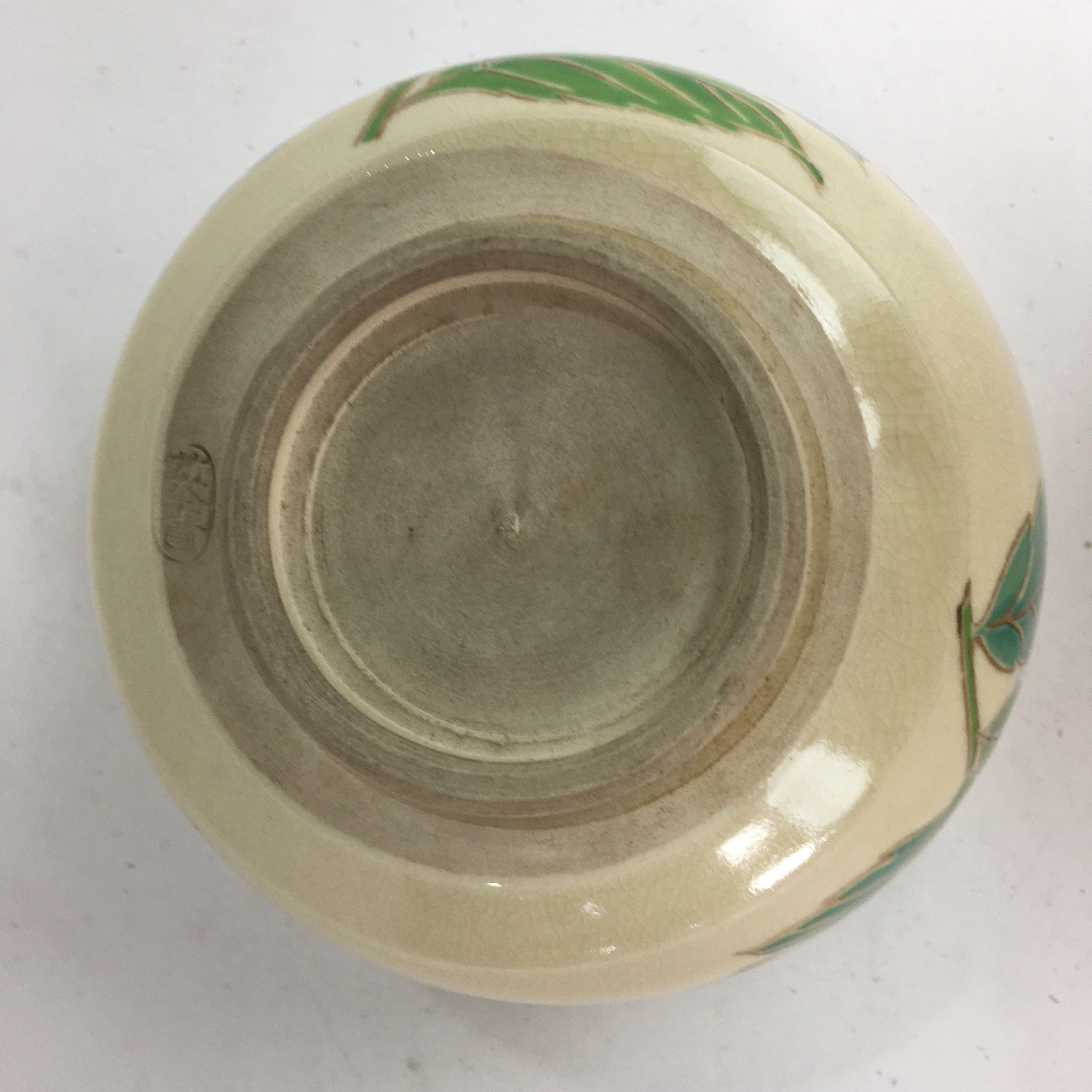 Japanese Vtg Ceramic Tea Ceremony Bowl Chawan Pottery Hydrangea GTB727