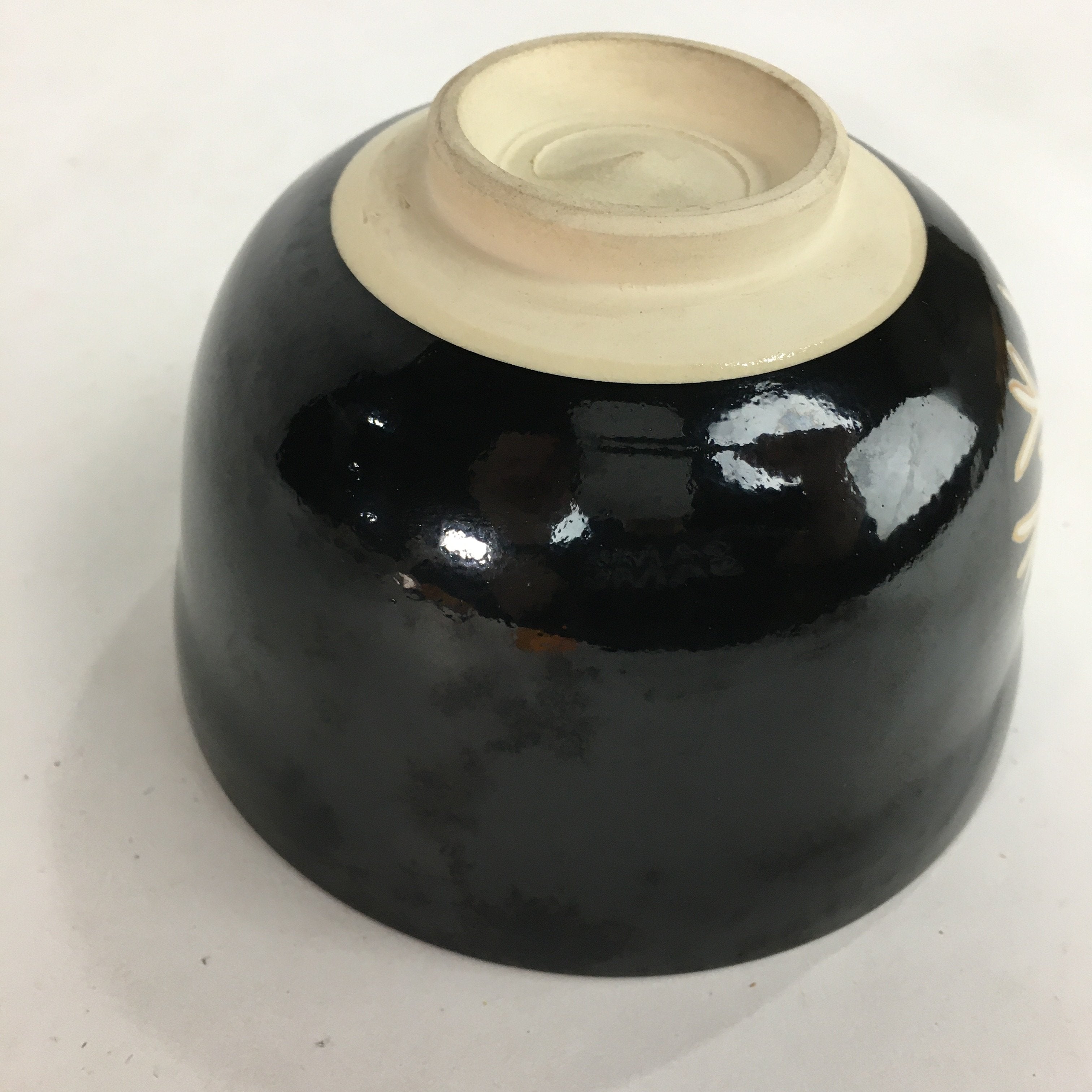 Japanese Vtg Ceramic Tea Ceremony Bowl Chawan Pottery Shell Makie GTB728