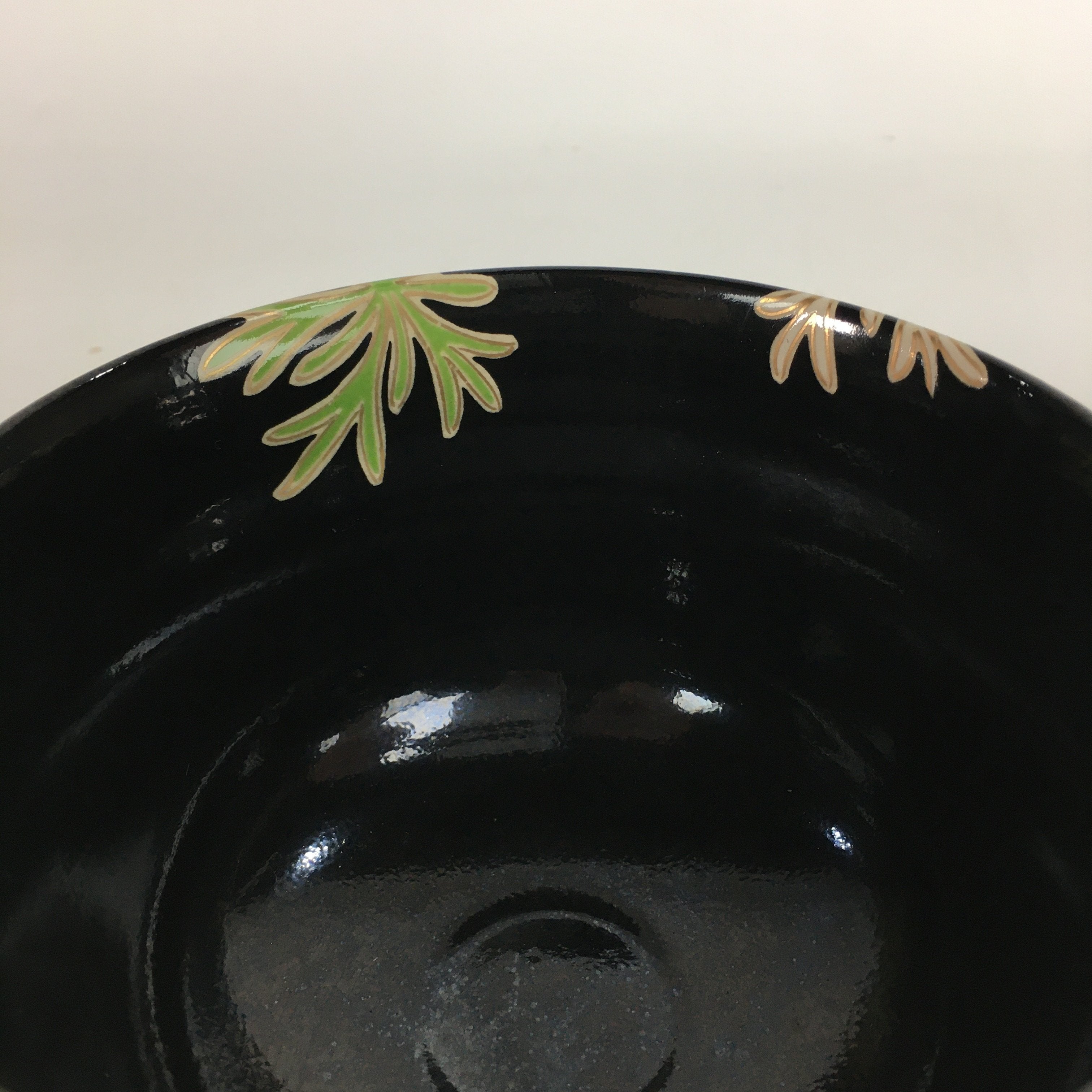 Japanese Vtg Ceramic Tea Ceremony Bowl Chawan Pottery Shell Makie GTB728