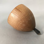 Japanese Vtg Wood Spinning Top Koma Red Blue Yellow Toy Game KF524