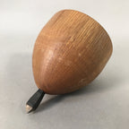 Japanese Vtg Wood Spinning Top Koma Red Blue Yellow Toy Game KF524