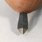 Japanese Vtg Wood Spinning Top Koma Red Blue Yellow Toy Game KF524