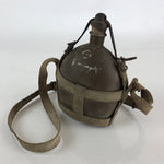 Japanese WW2 Army Water Flask Bottle With Strap Wood Stopper Shogo Style JK443