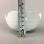 Japanese White Porcelain Snack Bowl Vtg Kobachi Flower White Floral Design QT44