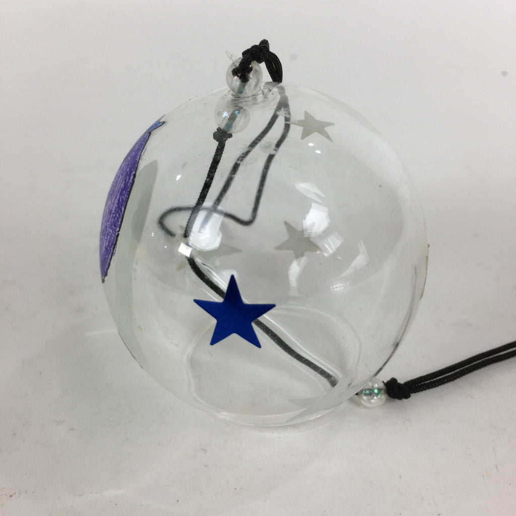 Japanese Wind Chime Vtg Wind Bell Hanging decoration Clear Grass Furin JK246