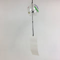 Japanese Wind Chime Vtg Wind Bell Hanging decoration Clear Grass Furin JK246