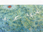 Japanese Woman Soaking Sunshine Contemporary Painting Original Unsigned FL183
