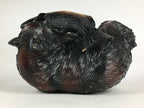 Japanese Wood Bear Carving Ainu Figurine Vtg Wood Ornament Black AB95