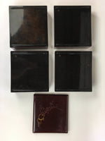 Japanese Wood Boxed Wood Lacquerware Bento Box Vtg Jubako Set JB76