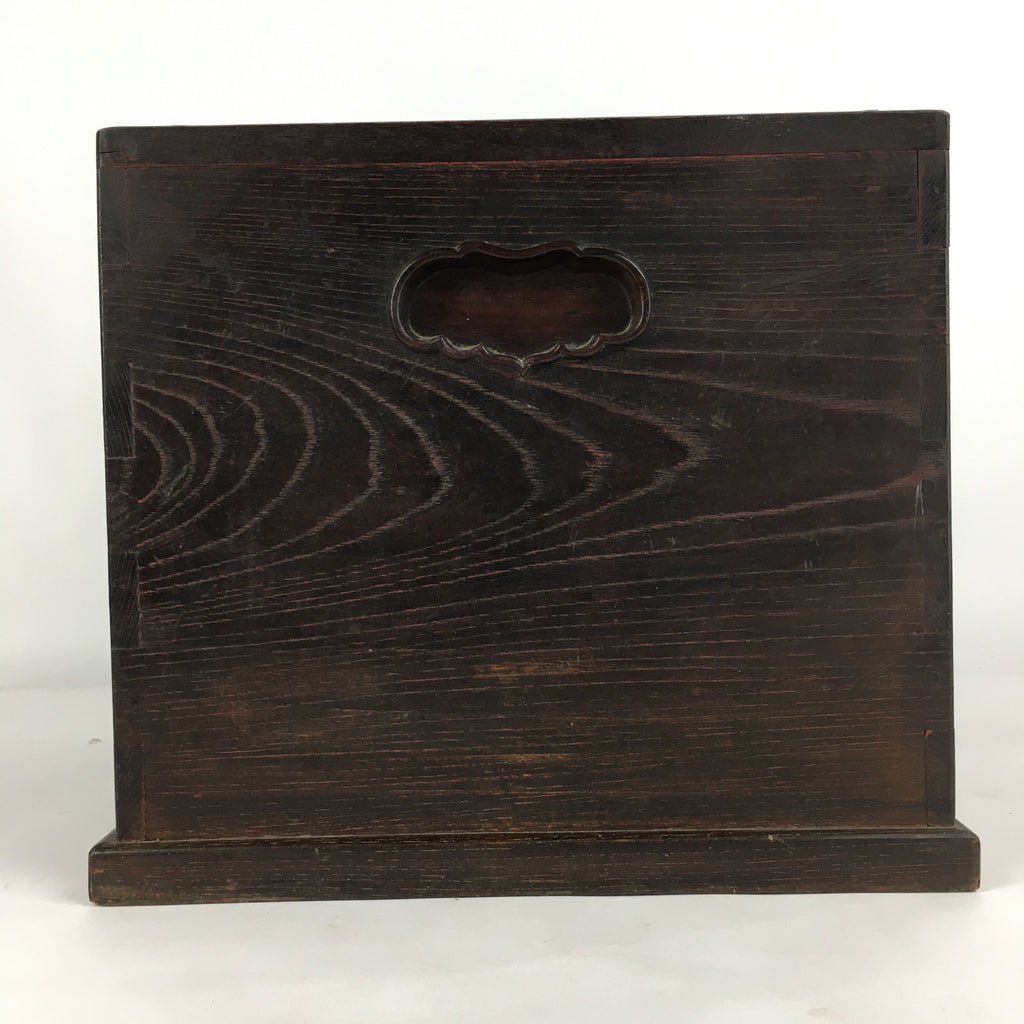 Japanese Wood Brazier Ash Pot Fire Pit Vtg Tea Ceremony Brown Hibachi H39