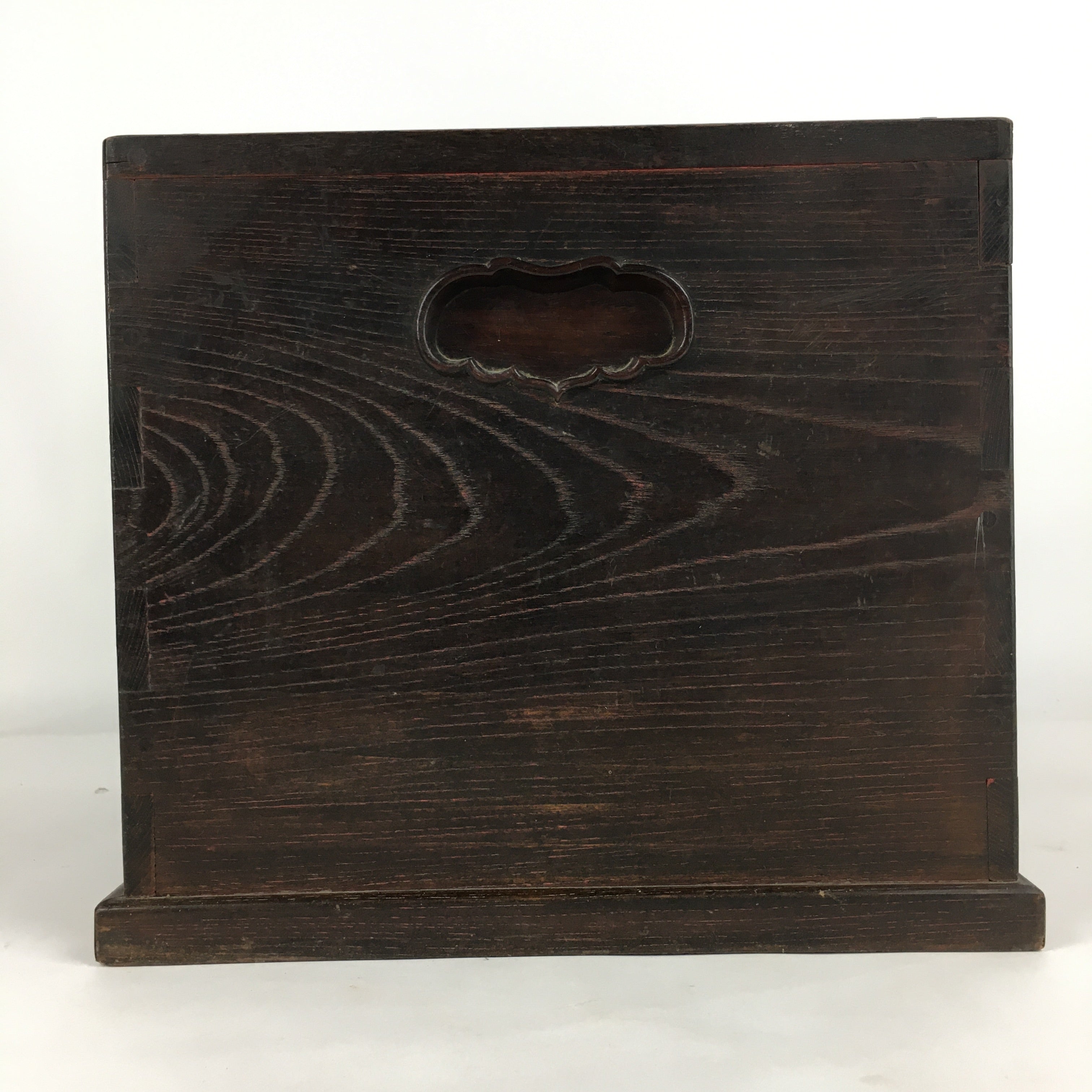 Japanese Wood Brazier Ash Pot Fire Pit Vtg Tea Ceremony Brown Hibachi H39