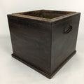 Japanese Wood Brazier Ash Pot Fire Pit Vtg Tea Ceremony Brown Hibachi H39