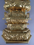 Japanese Wood Buddhist Altar Statue Vtg Nyorai Shaka Amida Gold Lacquer BD597