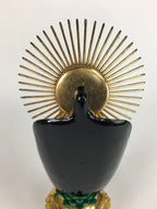 Japanese Wood Buddhist Altar Statue Vtg Nyorai Shaka Amida Gold Lacquer BD638