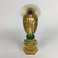 Japanese Wood Buddhist Altar Statue Vtg Nyorai Shaka Amida Gold Lacquer BD638