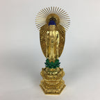 Japanese Wood Buddhist Altar Statue Vtg Nyorai Shaka Amida Gold Lacquer BD638