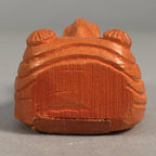 Japanese Wood Carved Figurine Noh Mask Vtg Old Man Brown Hand-Carved JK111