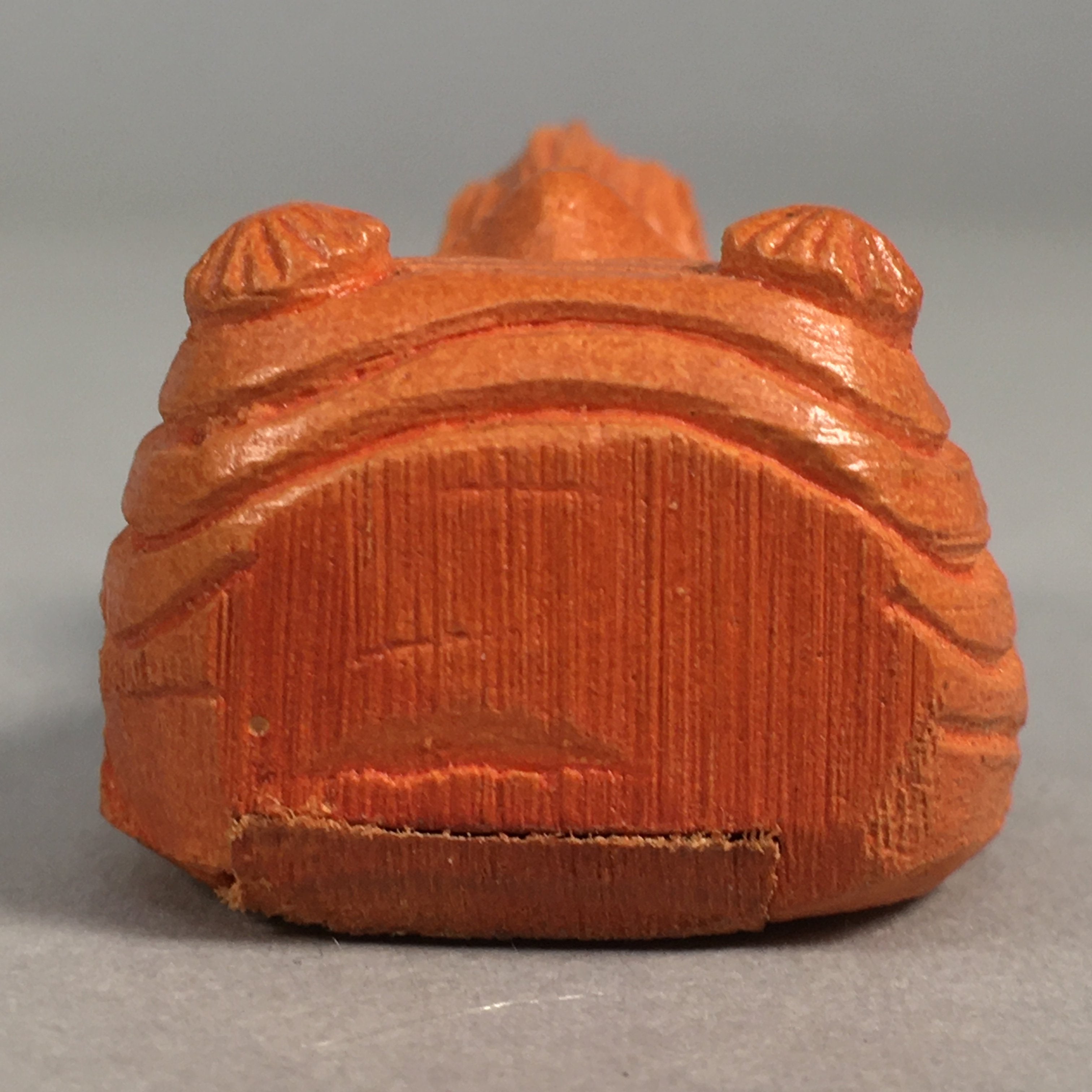 Japanese Wood Carved Figurine Noh Mask Vtg Old Man Brown Hand-Carved JK111