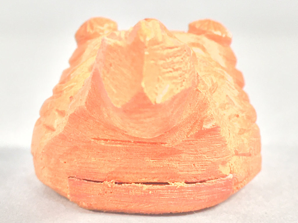 Japanese Wood Carved Figurine Noh Mask Vtg Old Man Brown Hand-Carved JK111