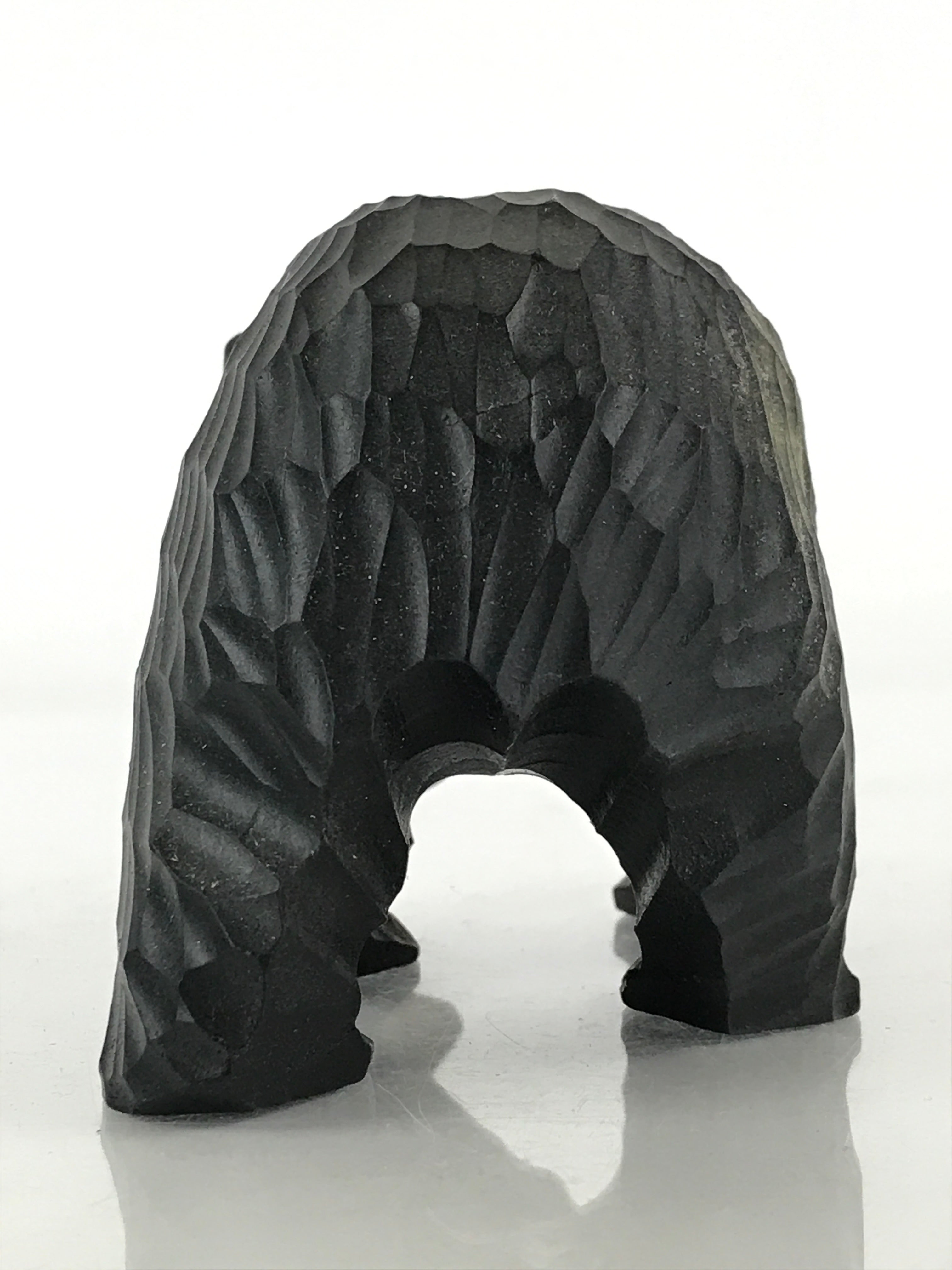 Japanese Wood Carving Bear Ainu Figurine Vtg Wood Ornament Black AB100