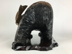 Japanese Wood Carving Figurine Ainu Bear Vtg Wood Ornament Brown AB96