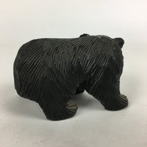 Japanese Wood Carving Figurine Vtg Ainu Bear Wood Ornament Brown AB92