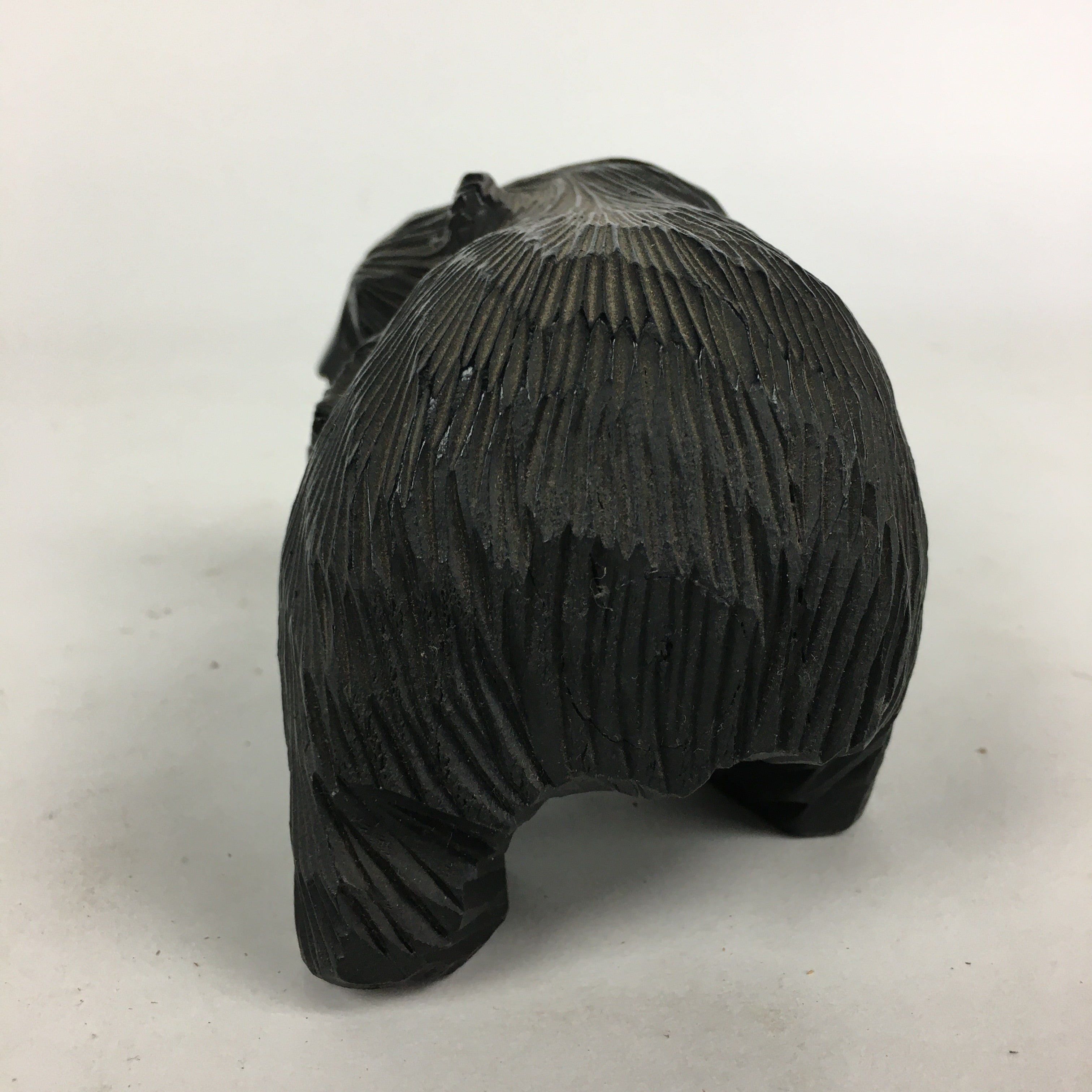 Japanese Wood Carving Figurine Vtg Ainu Bear Wood Ornament Brown AB92