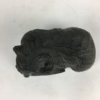 Japanese Wood Carving Figurine Vtg Ainu Bear Wood Ornament Brown AB92