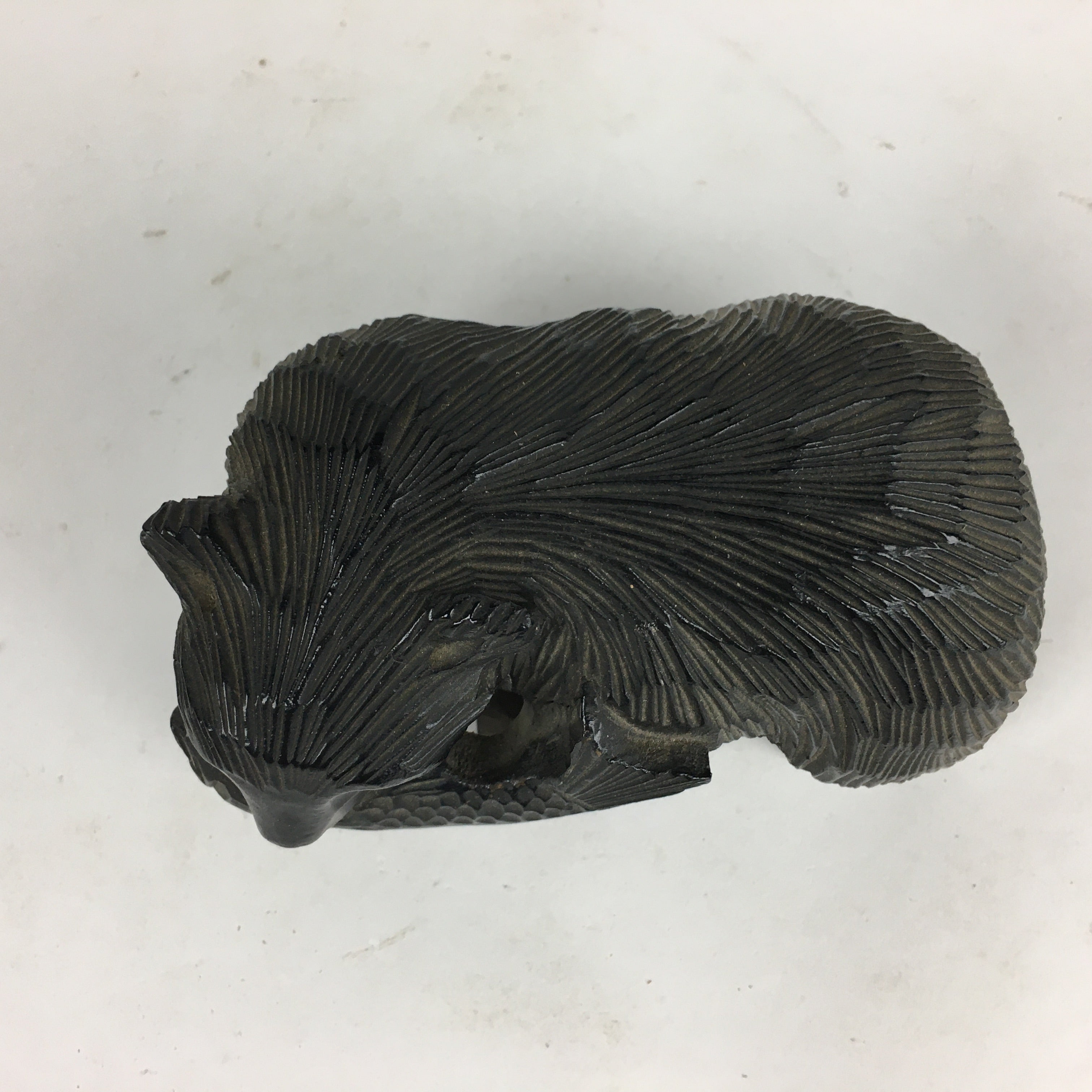 Japanese Wood Carving Figurine Vtg Ainu Bear Wood Ornament Brown AB92